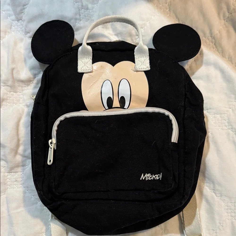 Disney Child’s Mickey Mouse Black Kids Backpack H & M 🖤 🖤
